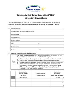 (&ldquo;CDG&rdquo;) Allocation Request Form