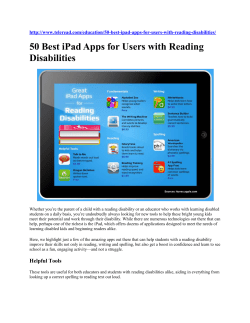 50 Best iPad Apps for Users with Reading Disabilities