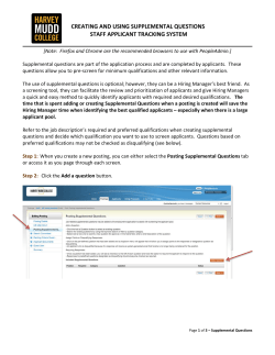 creating and using supplemental questions staff applicant tracking