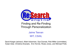 re-finding - People.csail.mit.edu