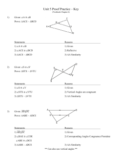 Unit 5 Proof Practice &ndash; Key