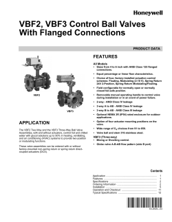 63-2649 VBF2, VBF3 Control Ball Valves With Flanged Connections