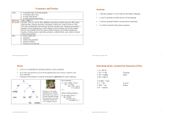 Grammars and Parsing