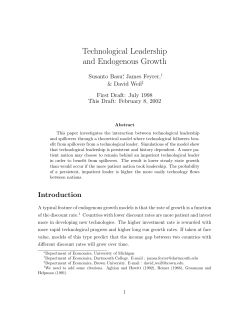 Technological Leadership and Endogenous Growth