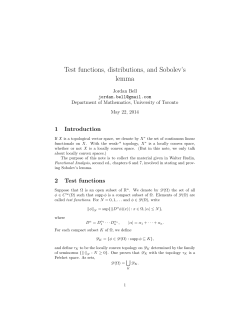 Test functions, distributions, and Sobolev`s lemma