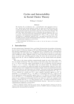 Cycles and Intractability in Social Choice Theory