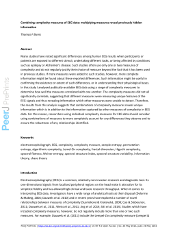 Combining complexity measures of EEG data: multiplying