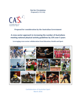 Confederation of Australian Sport - 2016-17 Pre
