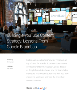 Building a YouTube Content Strategy: Lessons