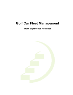 Activity 8: Acquiring the Golf Car Fleet Concession