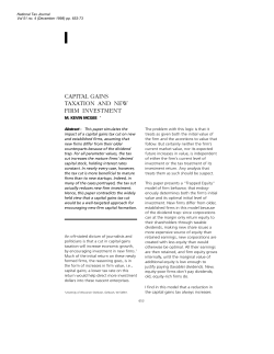 capital gains taxation and new firm investment