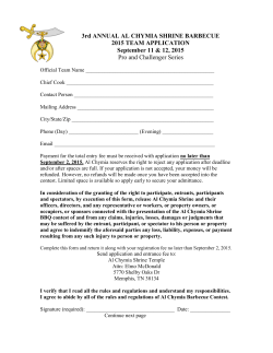 1ST ANNUAL AL CHYMIA SHRINE BARBECUE