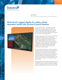 Multi-touch rugged display for safety critical operation inside UAV