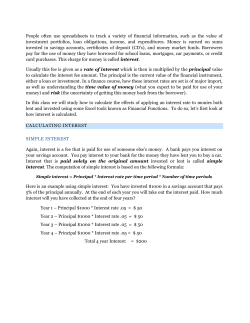 Chapter 7 - Spreadsheets: Financial Functions