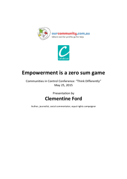 Empowerment is a zero sum game