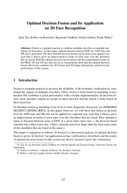 Optimal Decision Fusion and Its Application on 3D Face Recognition