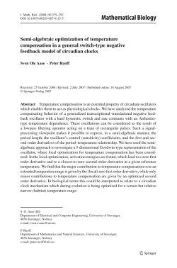 Mathematical Biology