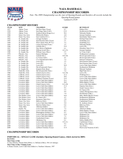 naia baseball championship records