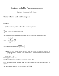 Solutions for Public Finance problem sets