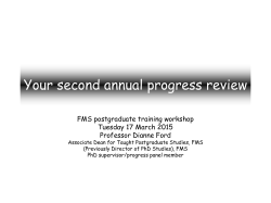 PhD progress panels