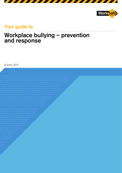 Workplace bullying – prevention and response