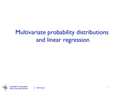 Multivariate probability distributions and linear regression
