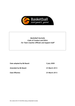 BA Code of Conduct and Ethics
