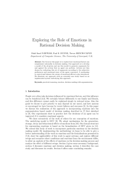 Exploring the Role of Emotions in Rational Decision Making