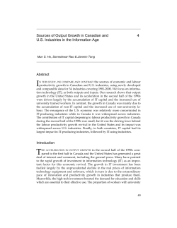 Sources of Output Growth in Canadian and 4 U.S. Industries in the