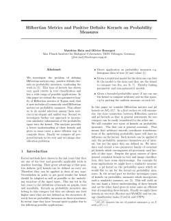 Hilbertian Metrics and Positive Definite Kernels on Probability