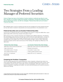 Two Strategies From a Leading Manager of Preferred Securities