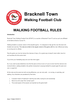 Bracknell Town Walking Football Club WALKING