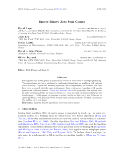 Sparse Binary Zero-Sum Games - JMLR Workshop and Conference