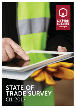 State of Trade Survey Q1 - Federation of Master Builders