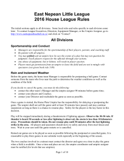 House League Rules PDF - East Nepean Little League