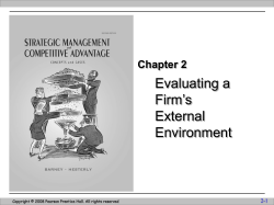 Evaluating a Firm`s External Environment