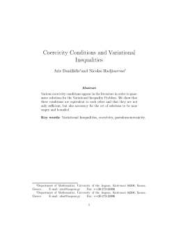 Coercivity Conditions and Variational Inequalities