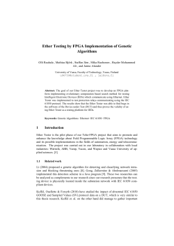 Ether Testing by FPGA Implementation of Genetic Algorithms