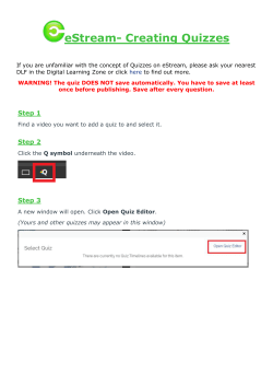 Creating a Quiz