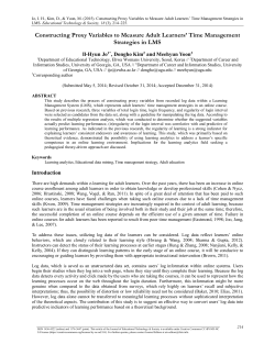 Constructing Proxy Variables to Measure Adult Learners` Time