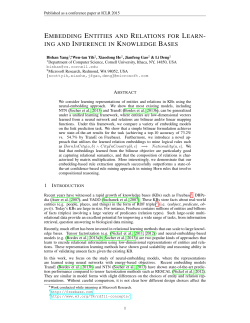 embedding entities and relations for learn