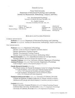 TODD D - Texas Tech University Departments