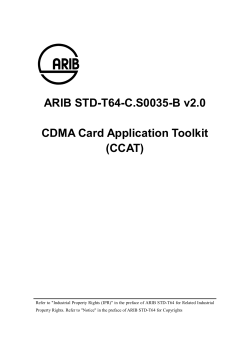ARIB STD-T64-C.S0035-B v2.0 CDMA Card Application Toolkit
