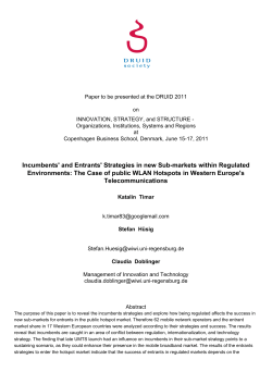 Incumbents` and Entrants` Strategies in new Sub-markets