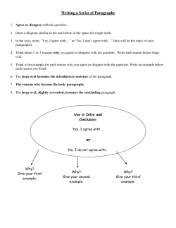 Writing a Series of Paragraphs