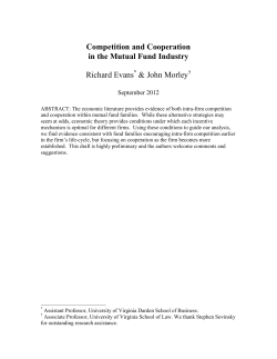 Competition and Cooperation in Mutual Fund Industry