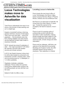 Locus Technologies makes move to Asheville for data visualization