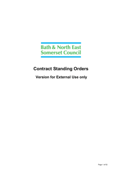 Contract Standing Orders