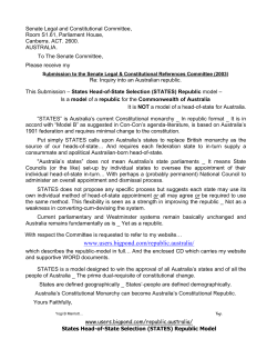 Submission - Inquiry into an Australian Republic