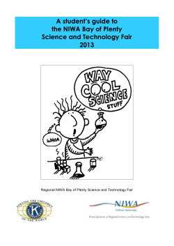 30th NIWA BOP Science Fair - NIWA Bay of Plenty Science